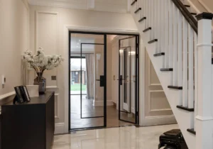 internal steel door open
